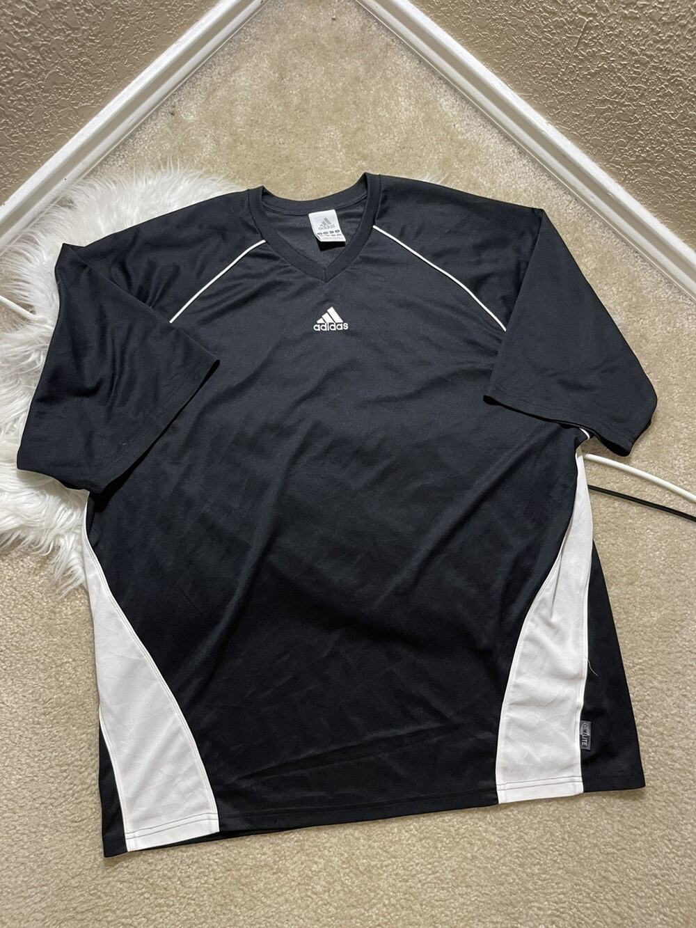 Vintage Adidas Soccer Football Jersey 90s Y2K Men's XL Stripe Tennis Pickleball